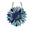 thumbnail image 3 of Radiance Goods Tiffany-Style Floral Stained Glass Window Panel 11" Height, 3 of 5