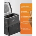 thumbnail image 3 of Cubo de basura para coche HOTOR de 7,6 litros con tapa y bolsillos de almacenamiento, color negro, 3 of 8