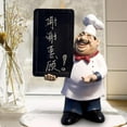 thumbnail image 6 of TISHITA Chef Figurine Chef Sculpture Cute Ornament Chef Decor Statue for Tabletop Counter Shop Decor Kitchen Decorations, 6 of 8