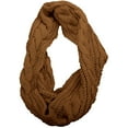 thumbnail image 6 of Women's Scarf Hat And Gloves Set Scarf Loop Padded Scarf Bib Woolen Winter Knit Warmth Circle Womens Scarf,Brown Women's Accessories Scarf ,Hat,& Gloves, 6 of 7