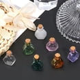 thumbnail image 4 of Mini botellas de vidrio de 10 colores para casa de muñecas, botellas de vidrio en miniatura con corcho, botellas vacías de deseos para decoración del hogar, colores mezclados., 4 of 5