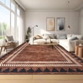 thumbnail image 2 of 5x7 Washable Modern Solid Area Rug, Non Slip TPR Backing Low Pile Carpet for Living Room, Bedroom, Dining Room,Red, 2 of 11