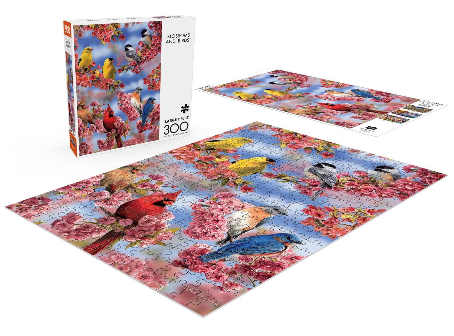 Buffalo Games - Large Pieces - Blossoms and Birds - 300 Piece Jigsaw Puzzle