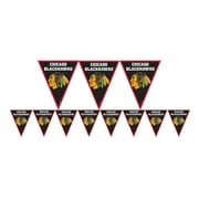 Amscan NHL Chicago Blackhawks 12ft Long Vinyl Pennant Banner Party Supplies and Decorations