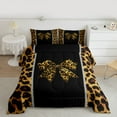 thumbnail image 3 of Feelyou Leopard Print Bowknot Bedding Comforter Set, Brown Cheetah Polkadots Twin Comforter Sets, Teens Kids Boys Girls Reversible Bedding Set, Ultra Soft Bedroom Decor, 2 Pieces, 3 of 9