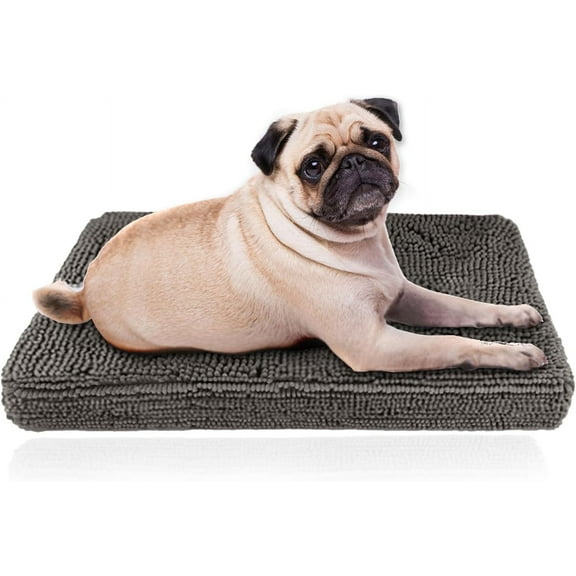 Muddy Mat® Dog Crate Bed mat, Comfortable Dog Pillow, Crate Bed for Large Medium Small Dogs and Cats, Ultra Soft & Relaxing Washable & Dryer Safe Chenille Material – Medium (23"x36")