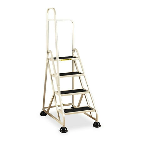 Cramer Four-Step Stop-Step Folding Aluminum Ladder w/Left Handrail, 66 1/4