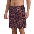 thumbnail image 2 of Sikiie Beautiful Purple Butterflies Print Men's Beach Shorts, High Elastic Quick-drying Shorts - with Drawstring and Slip Pockets, Suitable for Beach, Sports, Vacation-XX-Large, 2 of 6