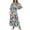 Green Floral, variant on Boho Maxi Dresses for Women Floral Flowy Loose Fit 3/4 Sleeve Fall Summer Wedding Guest Dress