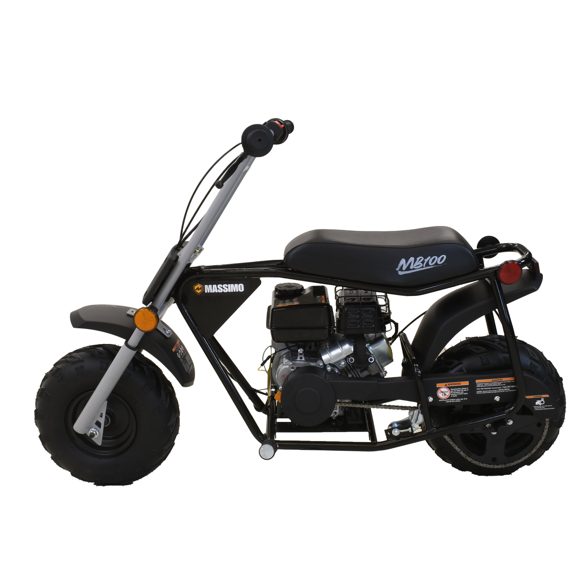 Massimo Motor MB100 2.5 HP 79cc 4-Stroke Gas Powered Mini Bike Motorcycle Trail Bike (Black) - image 4 of 8