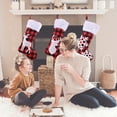 thumbnail image 4 of Ludlz Christmas Stockings, 12 inches Buffalo Plaid with Plush Cuff, Classic Stocking Decorations for Whole Family, Red and Black, 4 of 8
