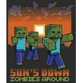 thumbnail image 2 of Women's Minecraft Sun's Down Zombies Around  Graphic Tee Black Medium, 2 of 4