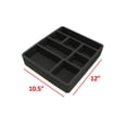 thumbnail image 5 of Polar Whale 3 Piece Desk Drawer Organizers Tray Non-Slip Waterproof Insert for Office Home Shop Garage  12 X 10.5 X 2 Inches Black 8 Compartments Extra Deep Set of 3, 5 of 8