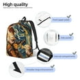 thumbnail image 3 of Yiaed Starry Night Guitar Dog Print Laptop Backpack Travel Canvas Backpack Vintage Aesthetic Backpack for School Knapsack Plain Backpack Backpack for School-Medium, 3 of 5