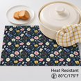 thumbnail image 5 of Placemat, Pioneer Flower Floral Print Pattern Place Mats Table Mat Set Of 2, PVC Washable Placemats for Party Kitchen Dining Decoration, 18x12 Inch, Fade Resistant, 5 of 6