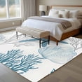 thumbnail image 5 of Summer Ocean Area&nbsp;Rug 5x7ft Starfish Seashell Coral Marine Life Coastal Non-Slip&nbsp;Washable Square&nbsp;Rugs Soft Felt Indoor Floor Mat for Bedroom Kitchen Living Room Bathroom, 5 of 9