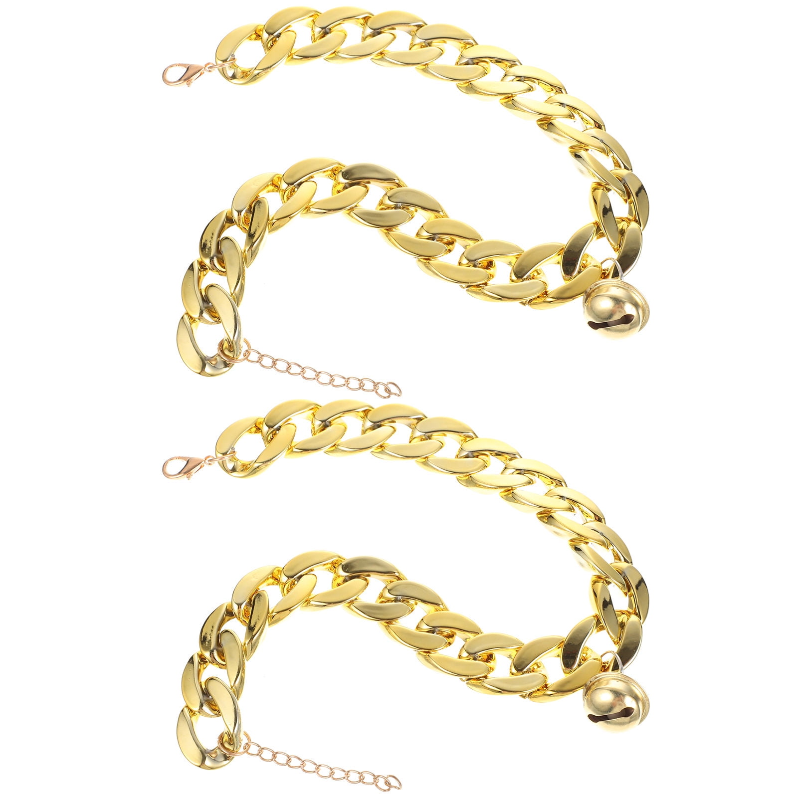 UPOUART Pet Collar Pet Golden ABS 2Pcs
