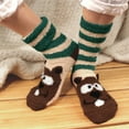 thumbnail image 5 of BambooMN Beaver Socks for Women, Fuzzy Cozy Animal Crew Socks, Warm Gifts, 2 Pairs, 5 of 6