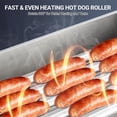 thumbnail image 6 of Hot Dog Roller with Bun Warmer, Dual Temp Control Hot Dog Machine with Roller, Stainless Steel Hot Dog Grill with PC Hood Shelf & Removable Oil Drip Tray, for Home and Commercial, 6 of 7