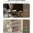 thumbnail image 6 of Youngshion Durable Stainless Steel Dish Drying Rack for Kitchen Counter, Large Capacity 2-Tier Dish Rack with Utensil Holder and Drain Board 15.7 x 9.7 x 14.6 inch, 6 of 9
