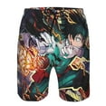 thumbnail image 4 of My Hero Academia Deku Men's Beach Shorts Swim Trunks Casual Quick Dry Board Shorts Swimwear with Mesh Lined and Pockets, 4 of 8
