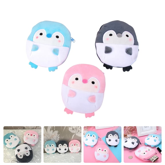 EXHUMKY 3Pcs Cute Purse Plush Money Bag Purse Coin Storage for Friends and Women