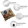 thumbnail image 4 of SHANXI Horse Pillows Decorative Throw Pillow Cover Case Run in The Wild Wind Sand 24x24in, 4 of 5