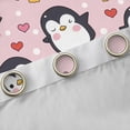 thumbnail image 4 of Manfei Kawaii Grey Penguin Black Out Curtains for Kid, Antarctic Wildlife Curtains Pack of 2 (42x63 Each), Girly Pink Cartoon Bedroom Curtains, Window Curtains Bedroom Decor, 4 of 6