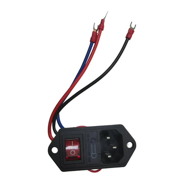 10A 250V Rocker Switch Power Socket Fuse Switch Inlet Module Plug