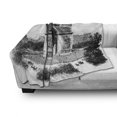 thumbnail image 3 of Vintage Soft Flannel Fleece Throw Blanket, Old Photo of Auguste Vitu Monument in Paris French Heritage Retro Picture, Cozy Plush for Indoor and Outdoor Use, 60" x 80", Black and White, by Ambesonne, 3 of 6
