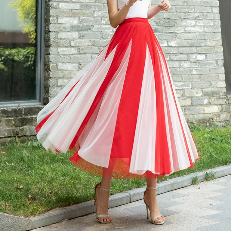 High low tulle skirt 80s top