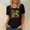 Black, variant on Kctiaxy White Summer Tops for Women Short Sleeve Round Neck T Shirts Casual Year Print Graphic Soild Color Pullover Shirts XL