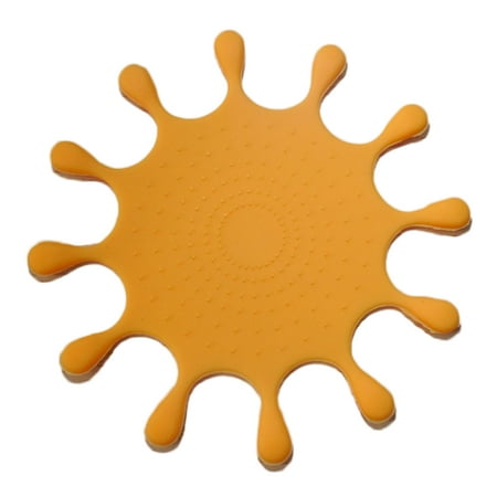 

Silica Gel Anti-Slip Coaster Water Drop Shape Heat-Resistant Round Drink Cup Cushion Table Protection Mat