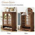thumbnail image 5 of Tribesigns Shoe Cabinet with Mirrored Doors, 5-Tier Shoe Storage Organizer with Adjustable Shelves for Entryway, Hallway, 5 of 7