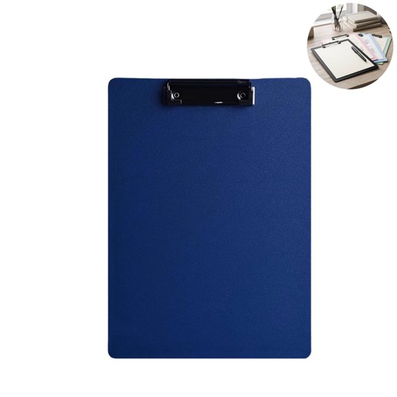 A4 Plastic Clipboard, Colored Writing Clip Board with Metal Spring Clip, Hard File Document Holder for Office, School, Classroom, Business Form & Note Taking