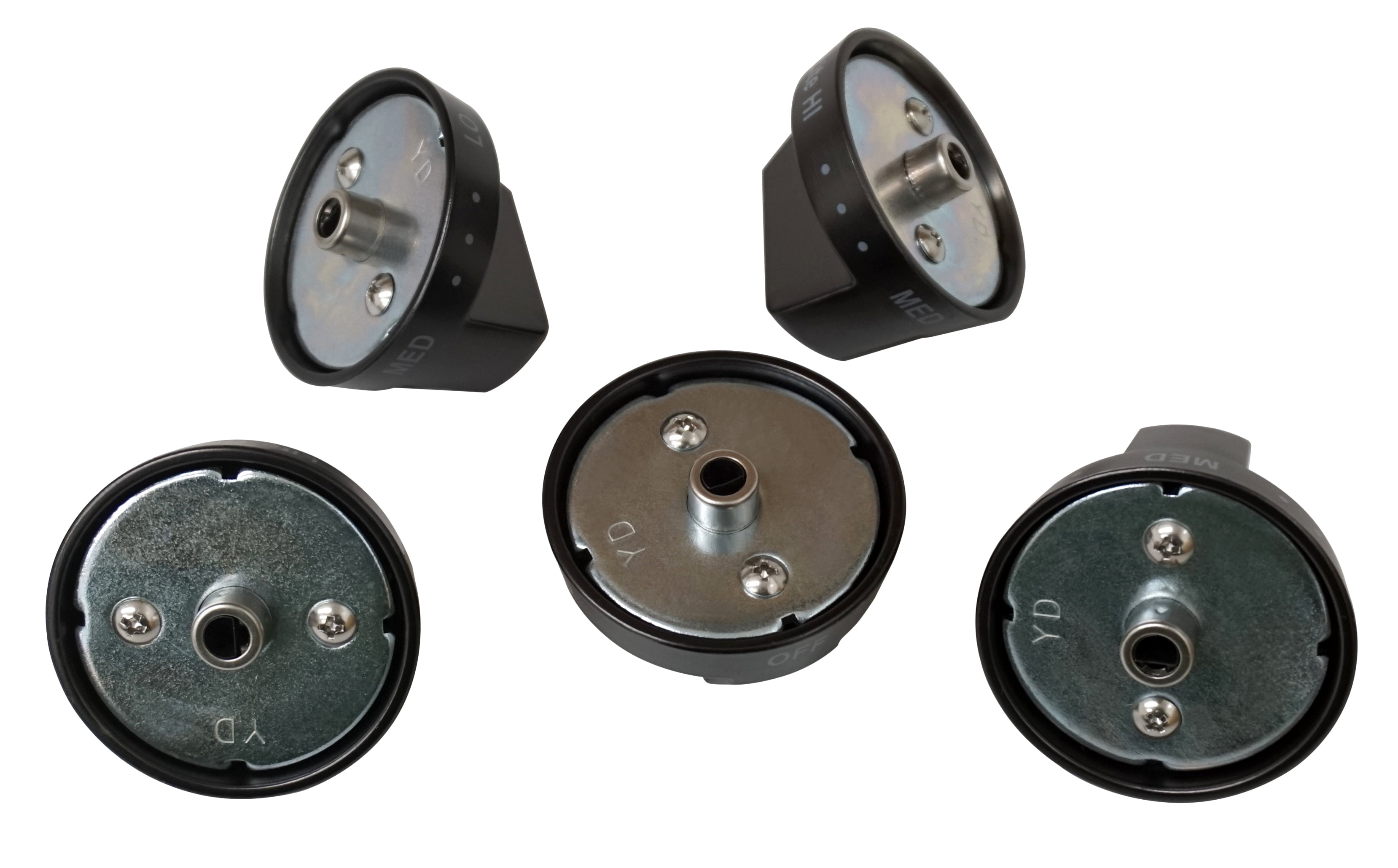 Black Burner Control Knob Set fits Samsung, AP5986692, PS11729067, DG64-00473B