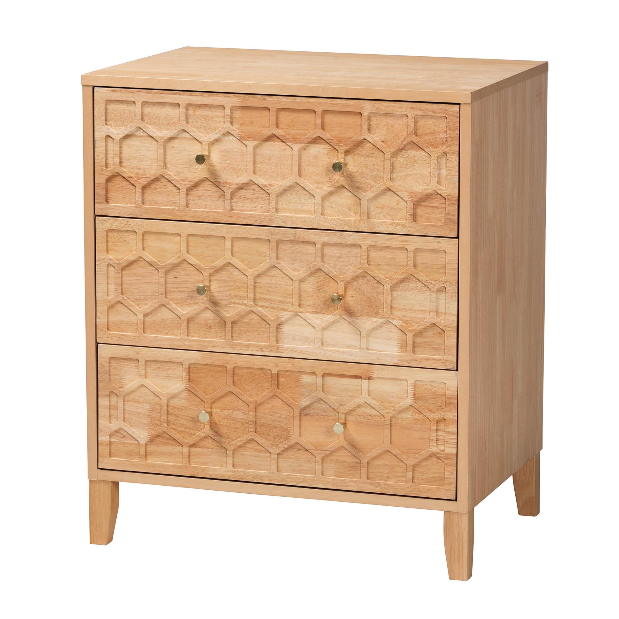 Baxton Studio Hosea Japandi Bedroom Set, Queen, Natural