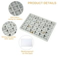 thumbnail image 4 of Unique Bargains 30 Grid Jewelry Tray Stackable Tray Showcase for Rings Earrings Necklace Bracelet Pendants Gray, 4 of 8