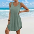 thumbnail image 3 of WQD Womens Summer Dresses 2026 Loose V Neck Sleeveless Sundress Casual Lightweight Beach Vacation Swimsuit Cover Up Dress, 3 of 8