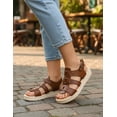 thumbnail image 3 of Sandalias Mujer Casuales Piel Vacuno de Broche Versatil para Playa Huarache Para Diario, 3 of 6