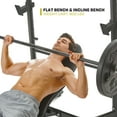 PRCTZ Adjustable Weight Bench with Olympic Squat Rack, Arm and Leg Developer with Preacher Pad