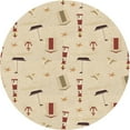 thumbnail image 1 of Ahgly Company Machine Washable Indoor Round Transitional Vanilla Gold Area Rugs, 5' Round, 1 of 7