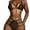 Brown, variant on TIHLMK Bikini Sets for Women Ladies Fashion Solid Color Print Split Bikini Minimalistic Circle Decoration Laceing Sling Women's Swimsuit Gift for Women