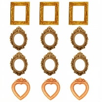 DESIGNICE 12Pcs Vintage Picture Frames,Artistic Vibe Picture Frames,Literary Style Gold Picture Frames,3.15"X3.94"