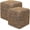 Cube Braided Natural Black1, variant on · REDEARTH · Jute Circular Low Pouf Ottoman - Braided Pouffe Accent Sitting Round Footrest for Living Room, Bedroom, Nursery, kidsroom, Patio, Gym; 100% Jute Set of 2 (18"x18"x10"; Natural)