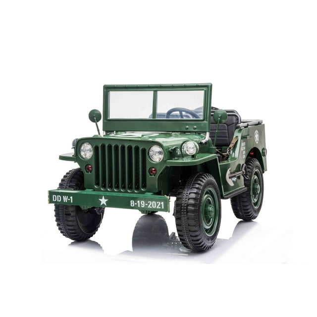 24V Military Willy Jeep Style 3 Seater Electric Kids Ride On Cars with RC