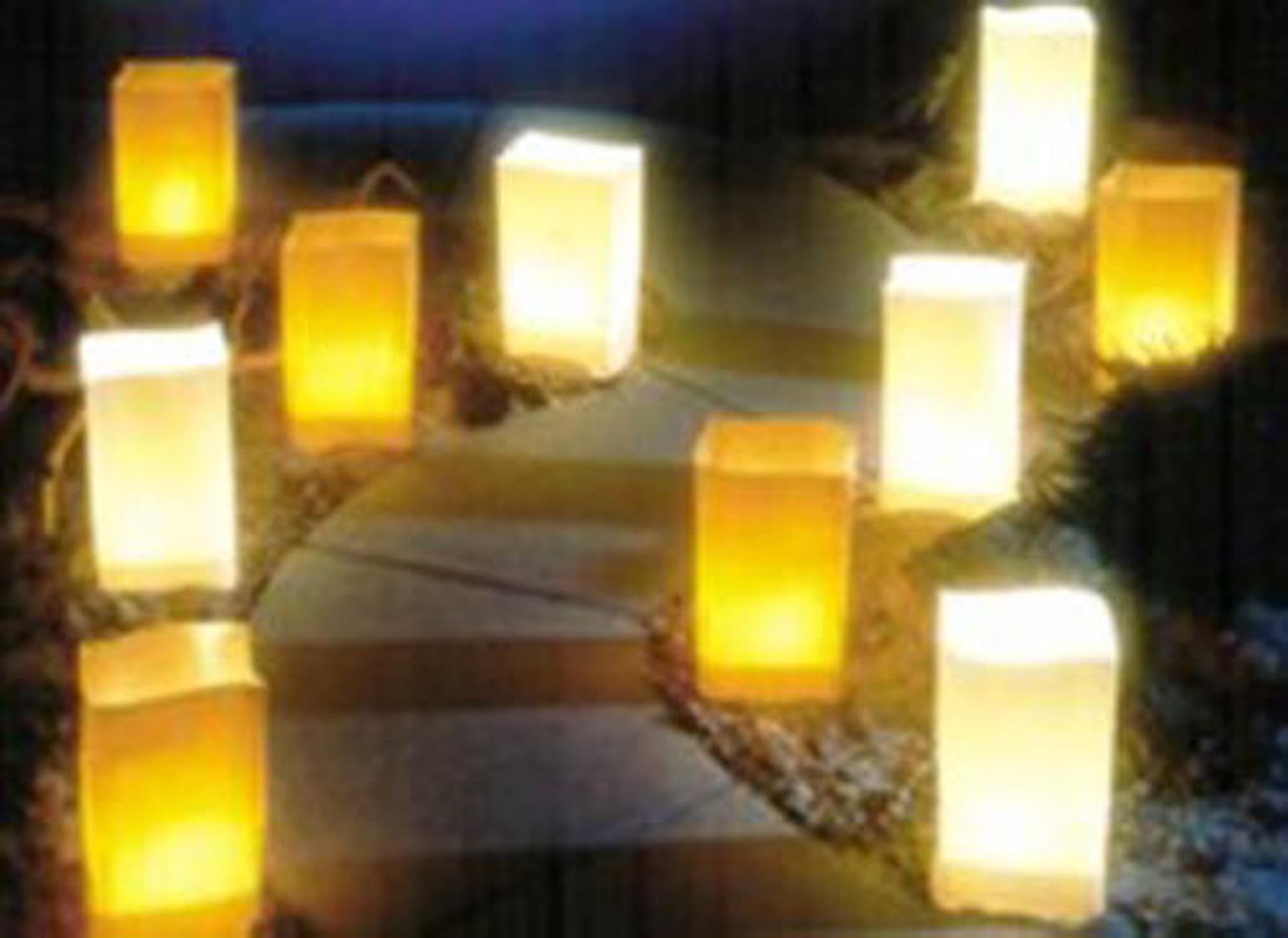 PLAYEZZE.SEXYBLOOMERS. SCNOP Luminaria Light Set, RC Style, Outdoor Walkway Lights, 10-Pack, 5W