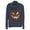 Navy Blue, variant on Junior's Lost Gods Evil Pumpkin Face Cowl Neck Sweatshirt Navy Blue Small