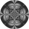 thumbnail image 1 of Ahgly Company Machine Washable Indoor Square Transitional Charcoal Black Area Rugs, 3' Square, 1 of 7