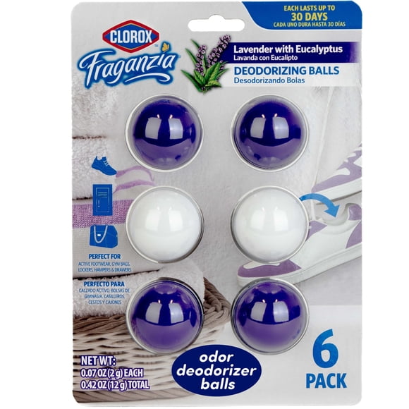Bolas desodorizantes Clorox Fraganzia con aroma a lavanda y eucalipto